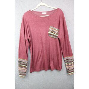 POGTMM Long Sleeve Southwestern Tunic-Size XL-Cowgirl-Soft-Thumbhole